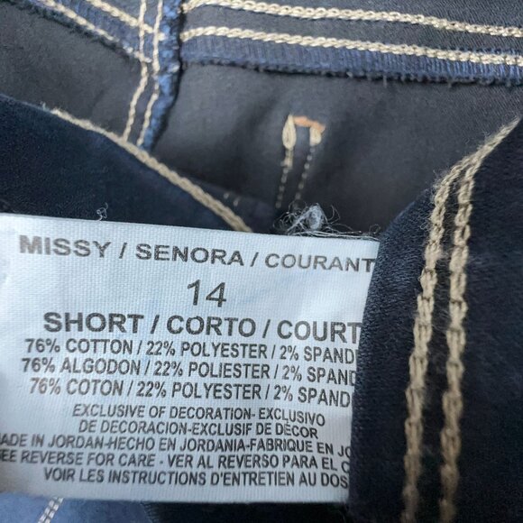 Gloria Vanderbilt Avery Skinny Jeans Womens Size 14 Short Slim Leg Pull On Blue - Picture 8 of 15